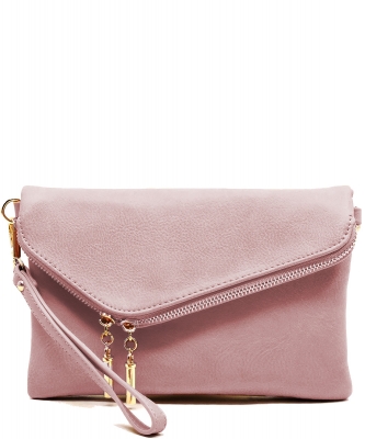 Leopard Envelope Clutch Crossbody Bag AD2585  BLUSH